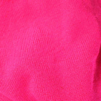 Saint Laurent Knit Sweater Wool Shoulder Pad Pink Logo Embroidery Round Neck M — view 7