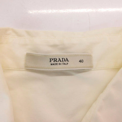 Prada Sleeveless Shirt Regular Color Cotton White 40 — view 5