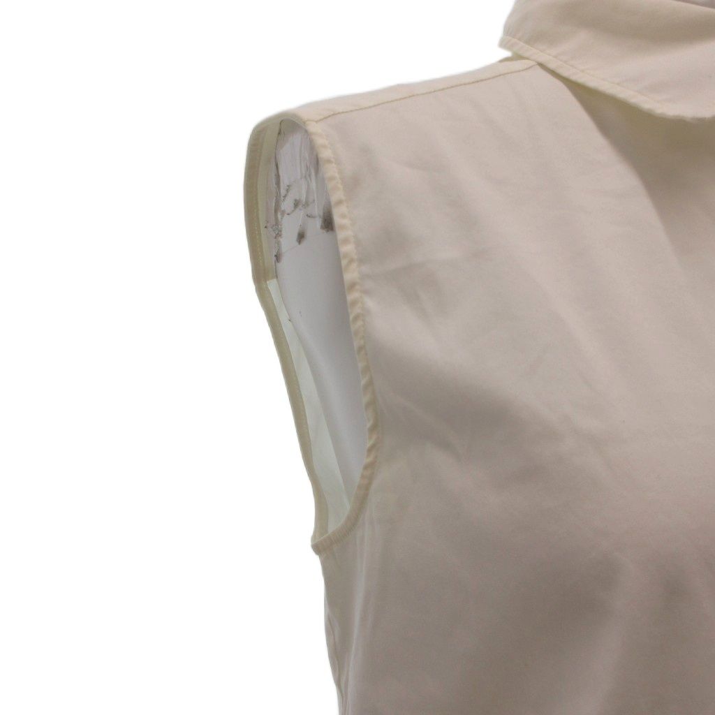 Prada Sleeveless Shirt Regular Color Cotton White 40 — view 4