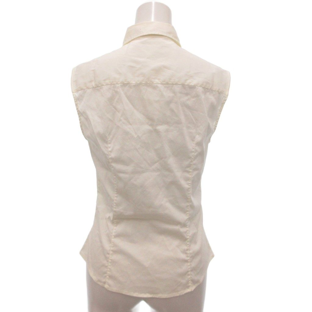 Prada Sleeveless Shirt Regular Color Cotton White 40 — view 2