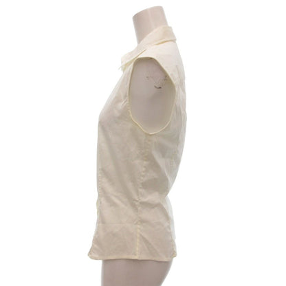Prada Sleeveless Shirt Regular Color Cotton White 40 — view 3