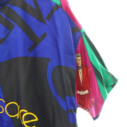 Versace Gianni Top Blouse Pullover Silk Short Sleeve All Over Print 40 — view 4