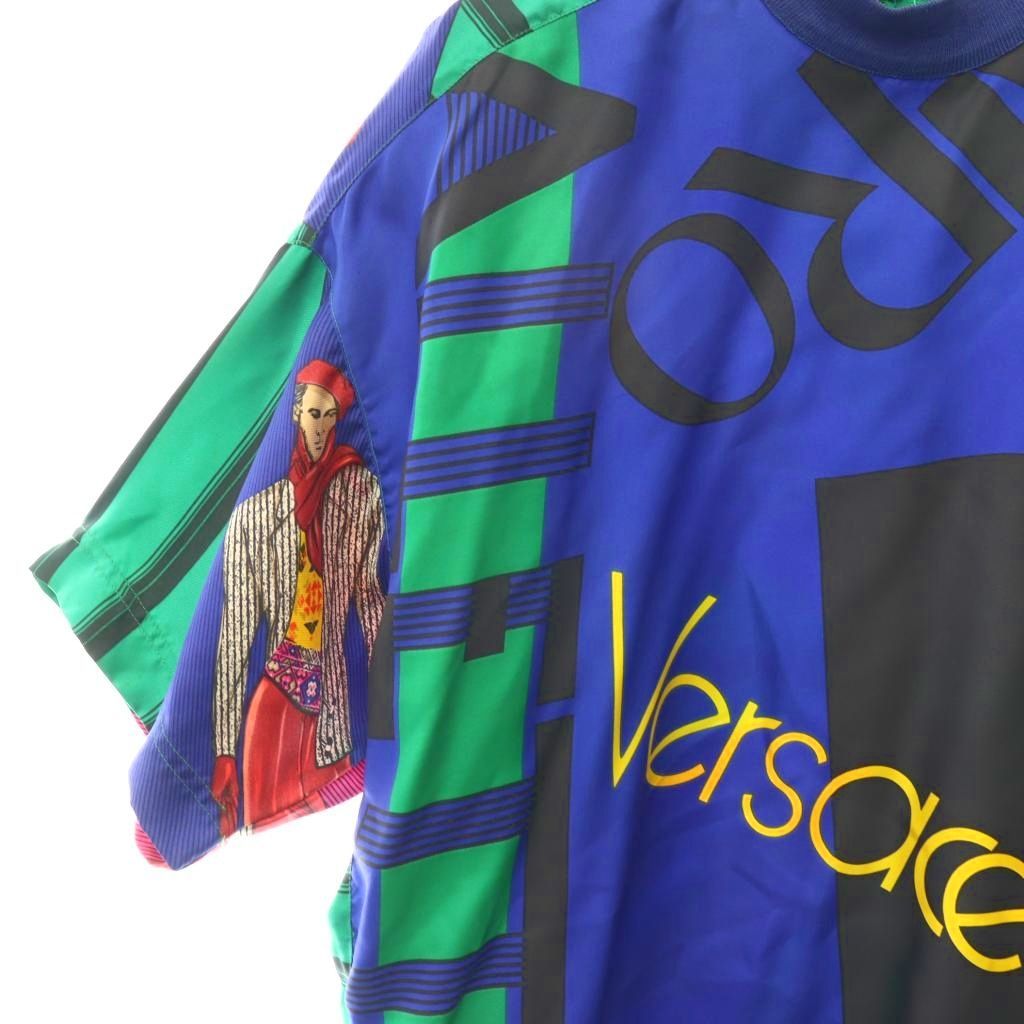 Versace Gianni Top Blouse Pullover Silk Short Sleeve All Over Print 40 — view 3