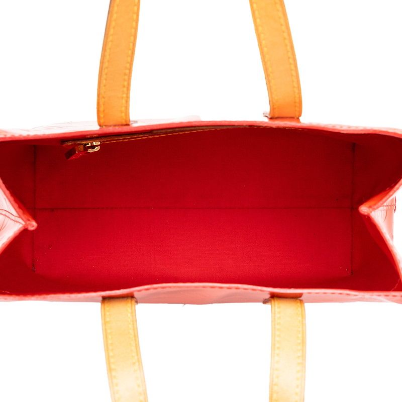 Louis Vuitton Monogram Vernis Reade PM Handbag Rouge Red Patent Leather — view 4