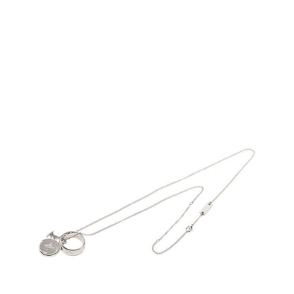 Louis Vuitton Ring Necklace Monogram Chain Pendant Silver Metal — view 3