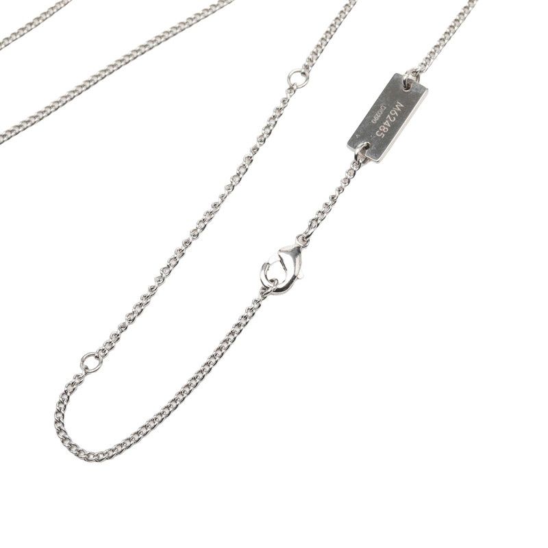 Louis Vuitton Ring Necklace Monogram Chain Pendant Silver Metal — view 4