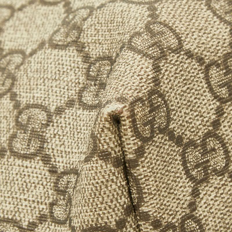 Gucci GG Supreme Tote Shoulder Bag Beige Leather — view 7