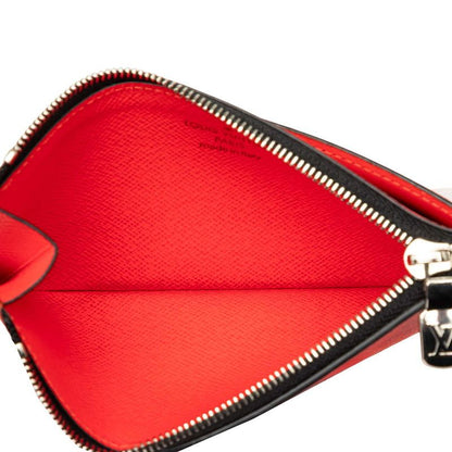 Louis Vuitton Monogram Taigarama Coin Card Holder Fragment Case Purse Rouge Red — view 4