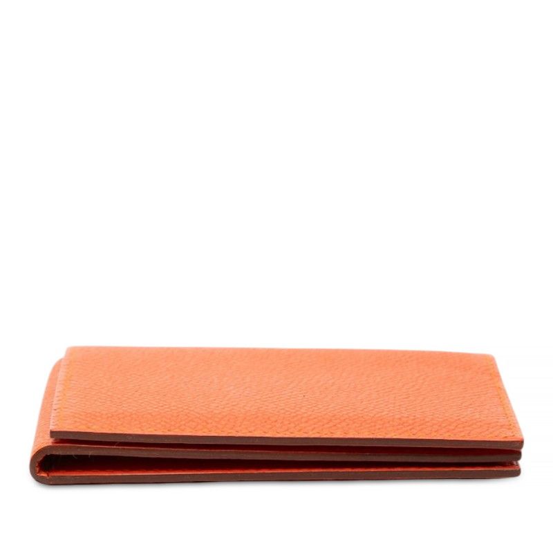 Hermes Kurnesee Folding Card Case Orange Veau Epsom — view 3