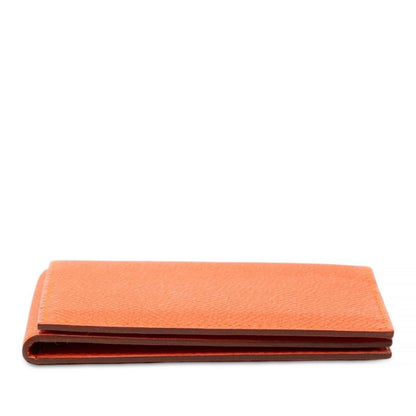 Hermes Kurnesee Folding Card Case Orange Veau Epsom — view 3