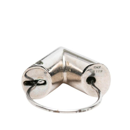 Louis Vuitton Essential V Hoop Earrings Silver Metal — view 3