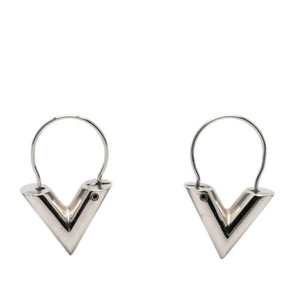 Louis Vuitton Essential V Hoop Earrings Silver Metal — view 2