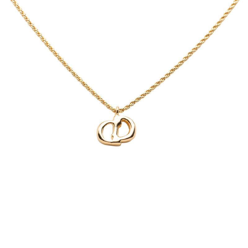 Dior CD Logo Necklace Gold Plated — view 2
