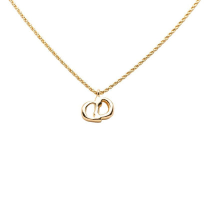 Dior CD Logo Necklace Gold Plated — view 2