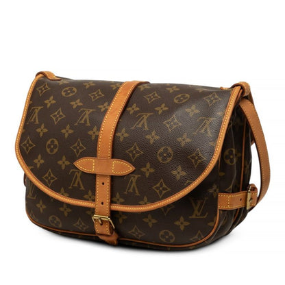 Louis Vuitton Monogram Saumur 30 Crossbody Shoulder Bag Brown Leather — view 2
