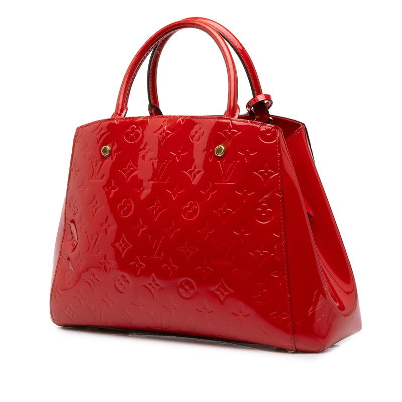 Louis Vuitton Monogram Vernis Montaigne MM 2-Way Shoulder Bag Cerise Patent — view 2