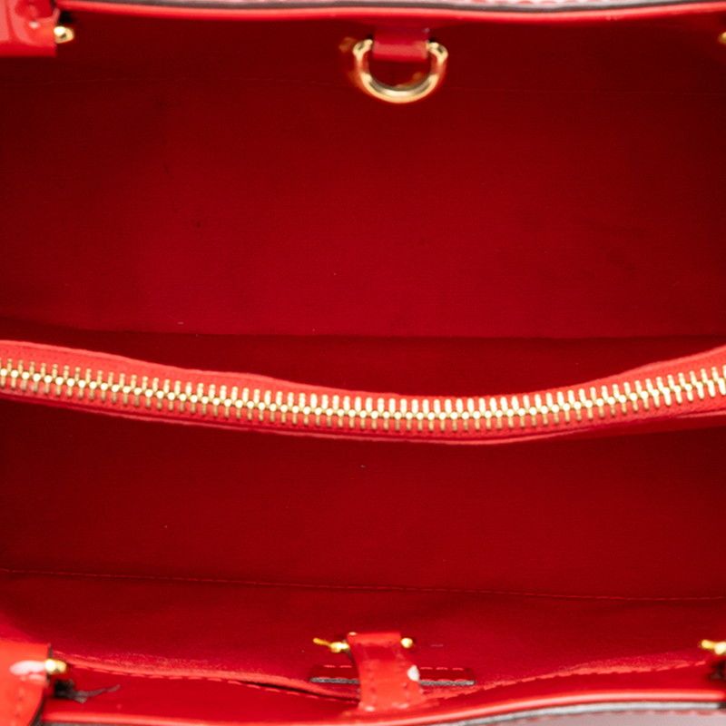 Louis Vuitton Monogram Vernis Montaigne MM 2-Way Shoulder Bag Cerise Patent — view 4
