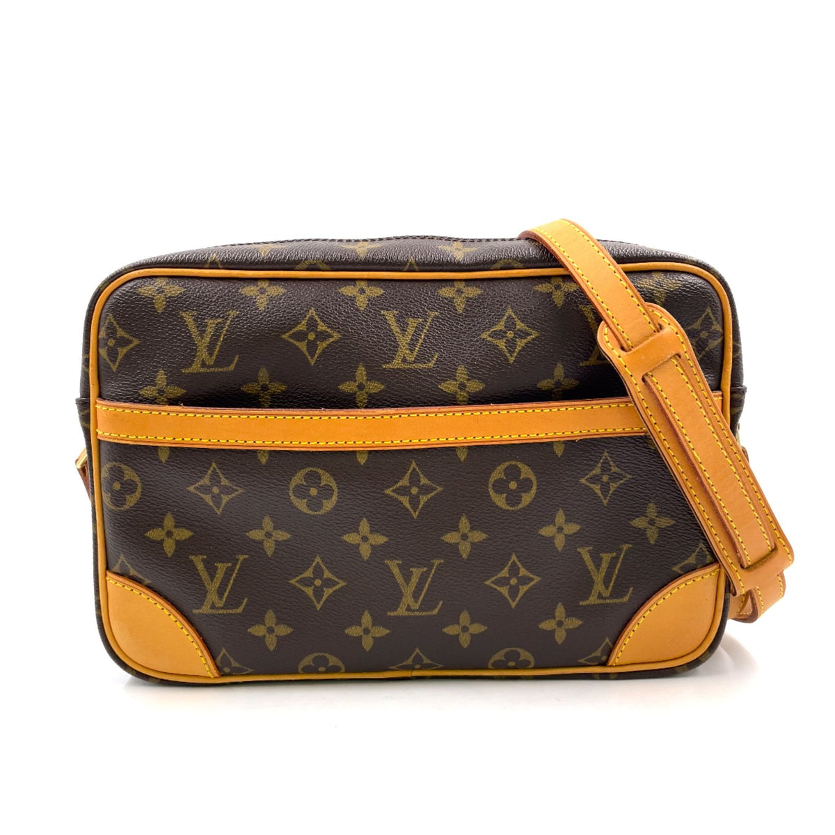 Louis Vuitton Trocadero 27 Monogram Leather Brown Shoulder Bag Gold