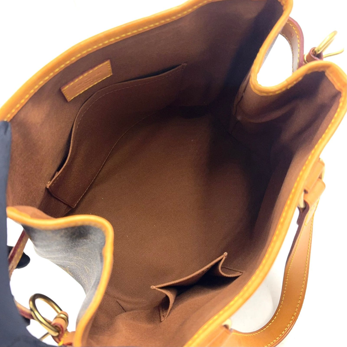 Louis Vuitton Batignolles Monogram Leather Brown Handbag Gold — view 3
