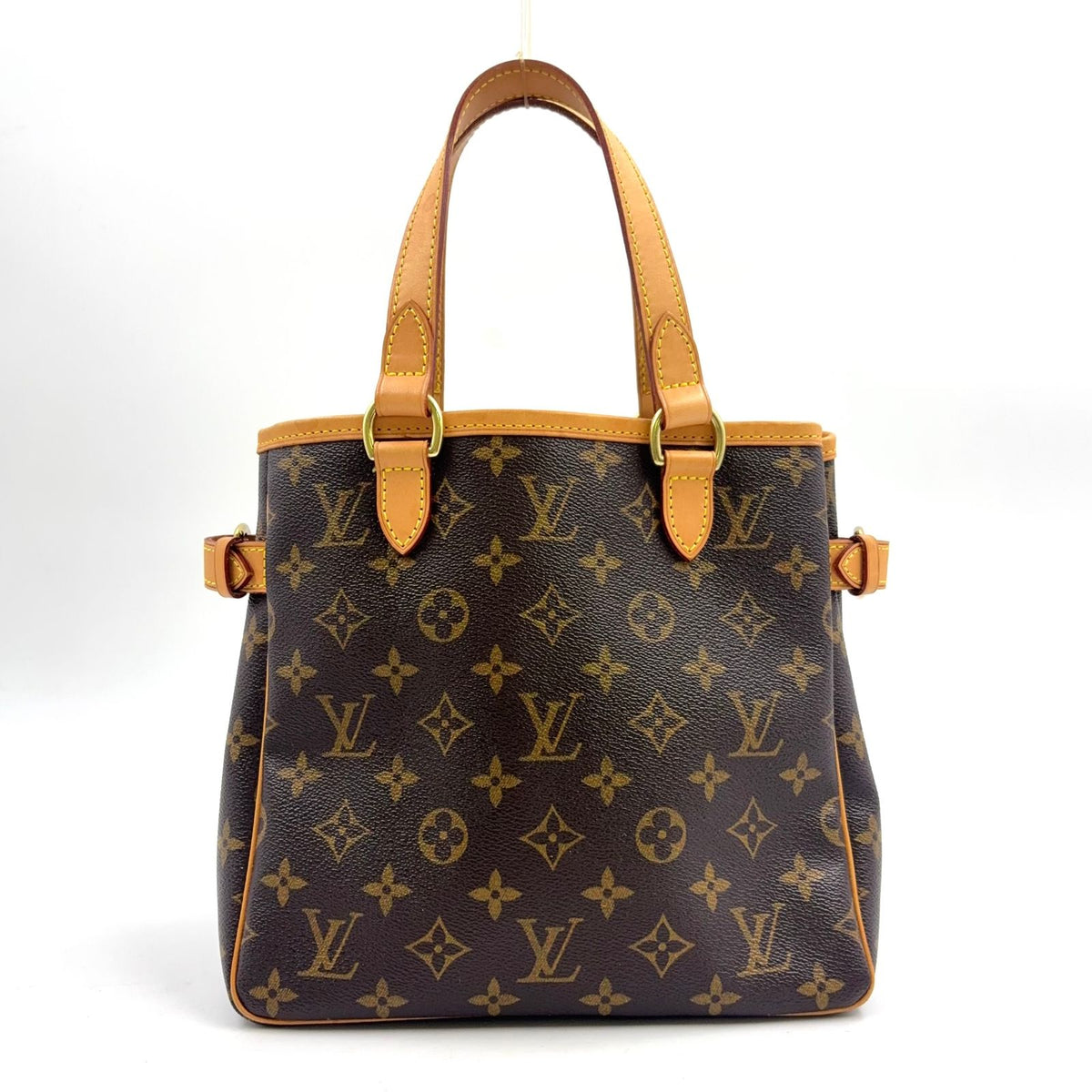 Louis Vuitton Batignolles Monogram Leather Brown Handbag Gold
