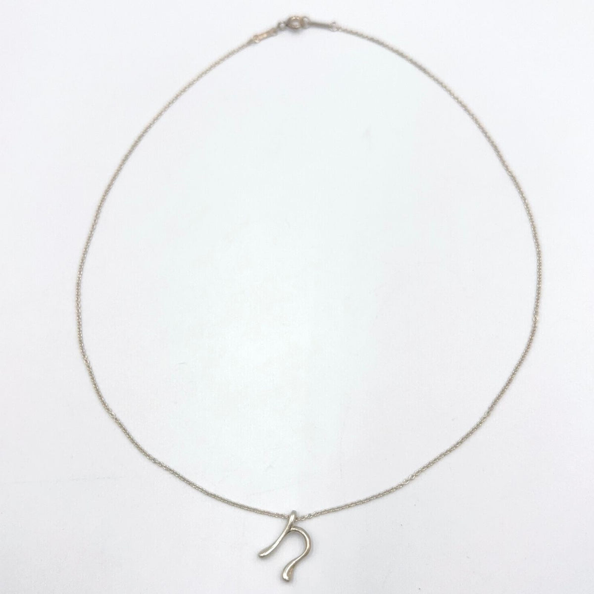 Tiffany & Co Alphabet Letter Silver Necklace — view 3
