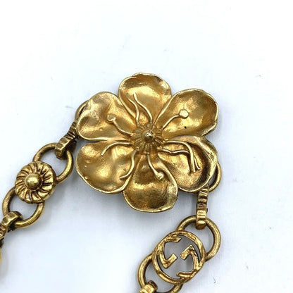 Gucci Interlocking G Flower Metal Gold Bracelet