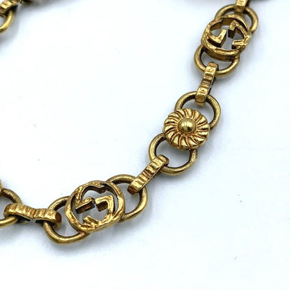 Gucci Interlocking G Flower Metal Gold Bracelet — view 6