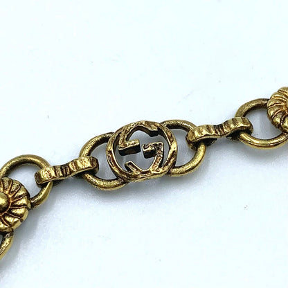 Gucci Interlocking G Flower Metal Gold Bracelet — view 5