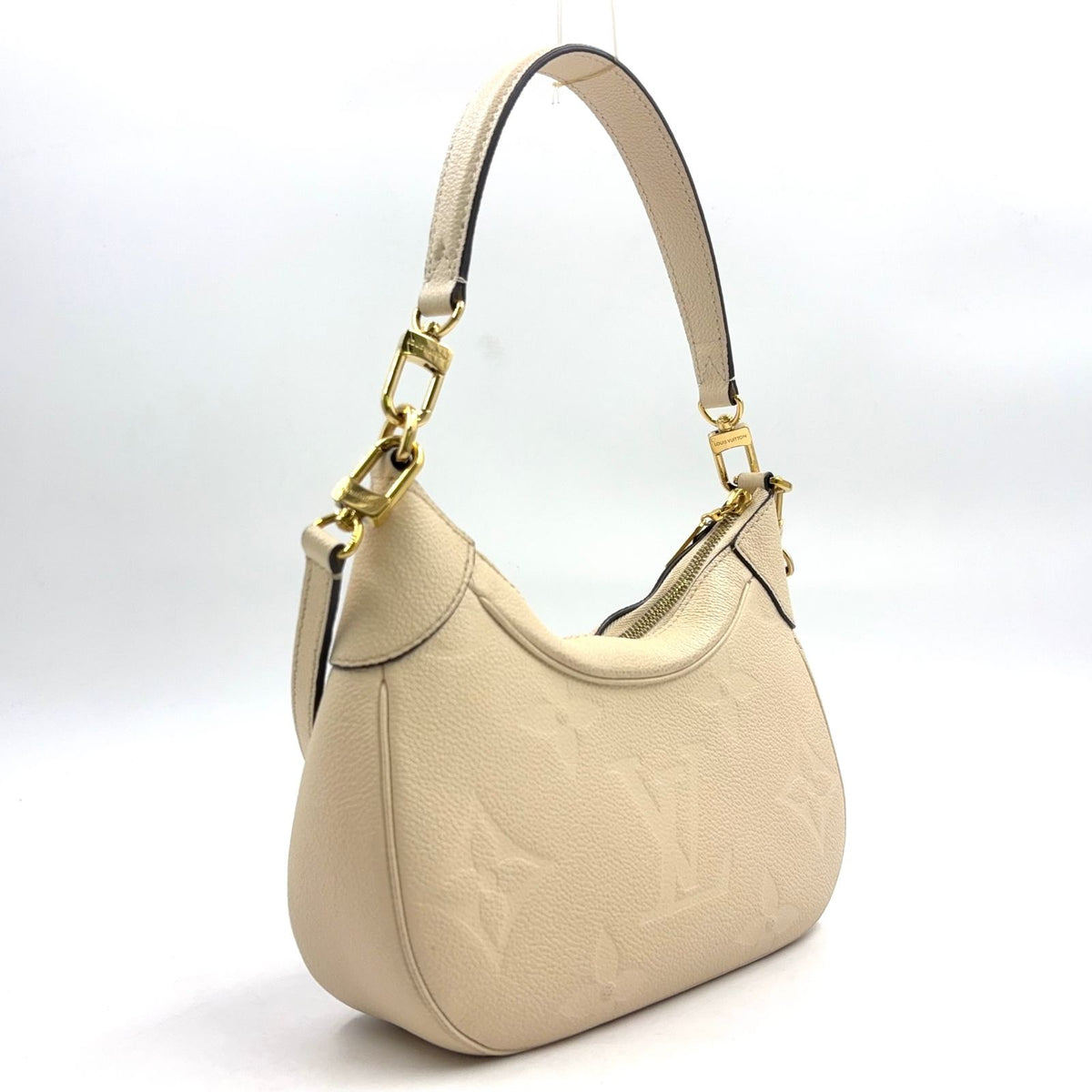 Louis Vuitton Bagatelle Shoulder Leather Ivory Handbag Gold — view 2