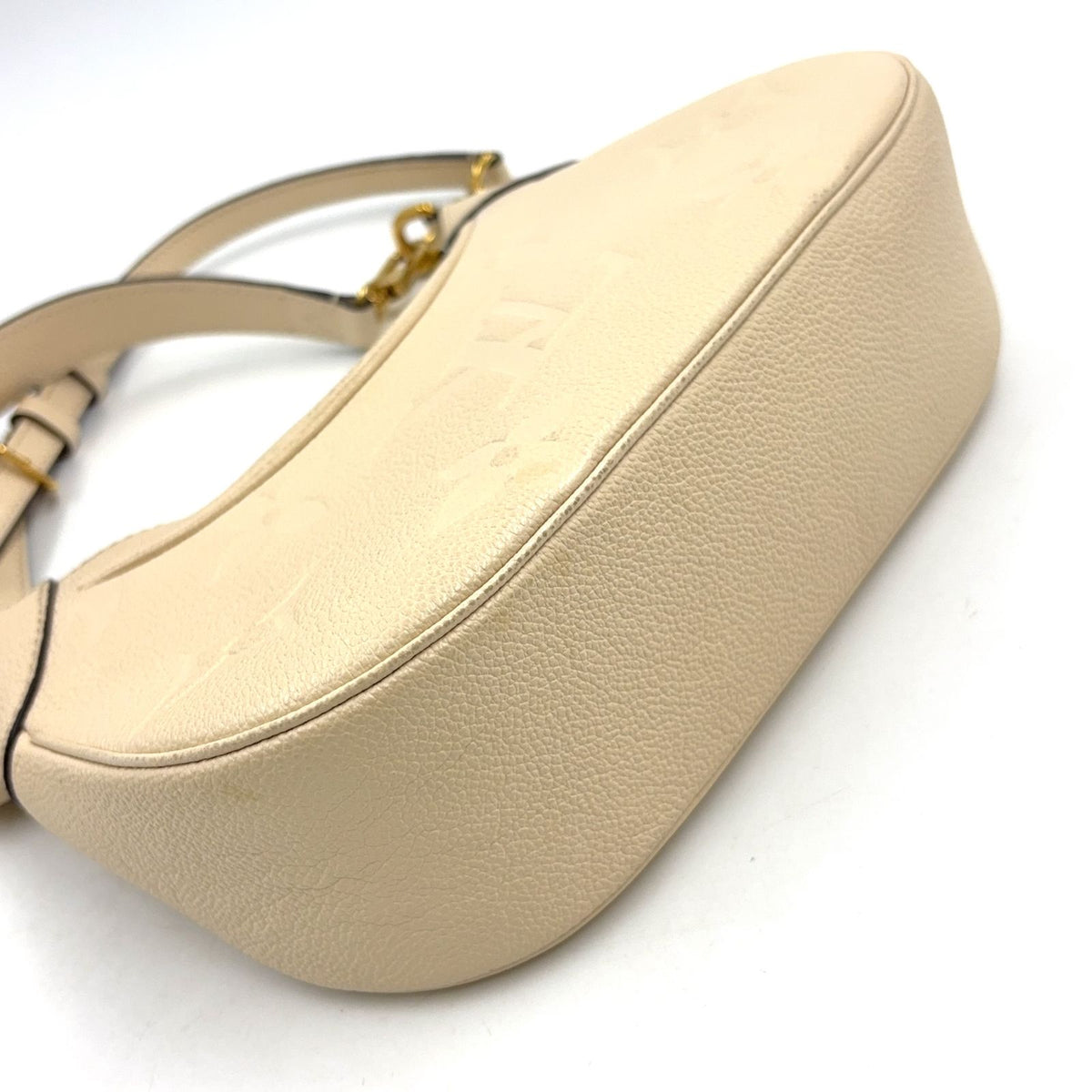 Louis Vuitton Bagatelle Shoulder Leather Ivory Handbag Gold — view 6