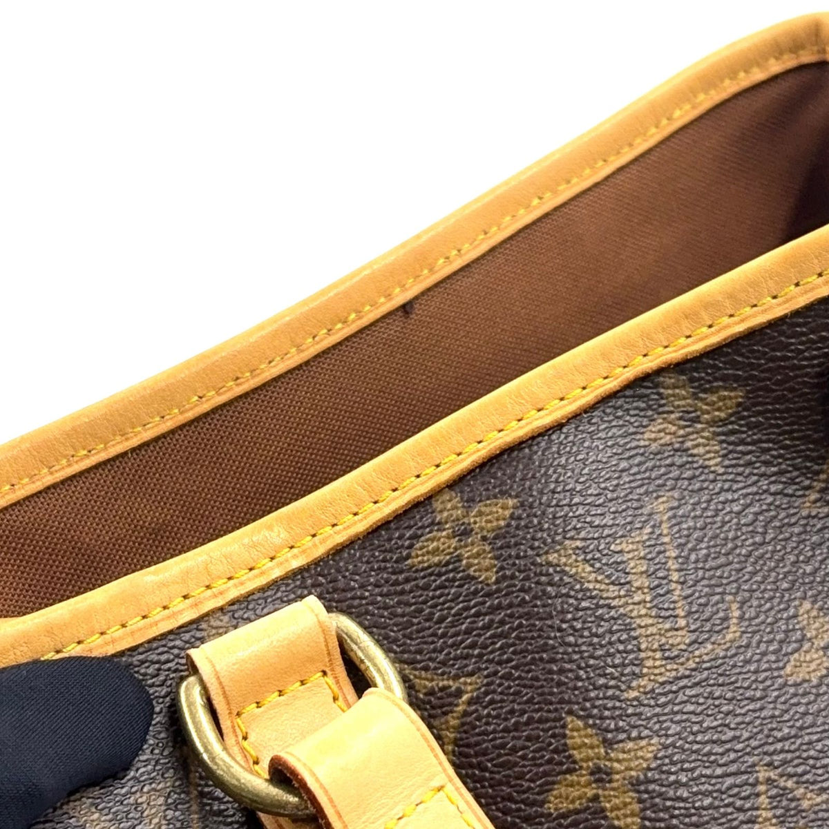 Louis Vuitton Batignolles Monogram Leather Brown Handbag Gold — view 8