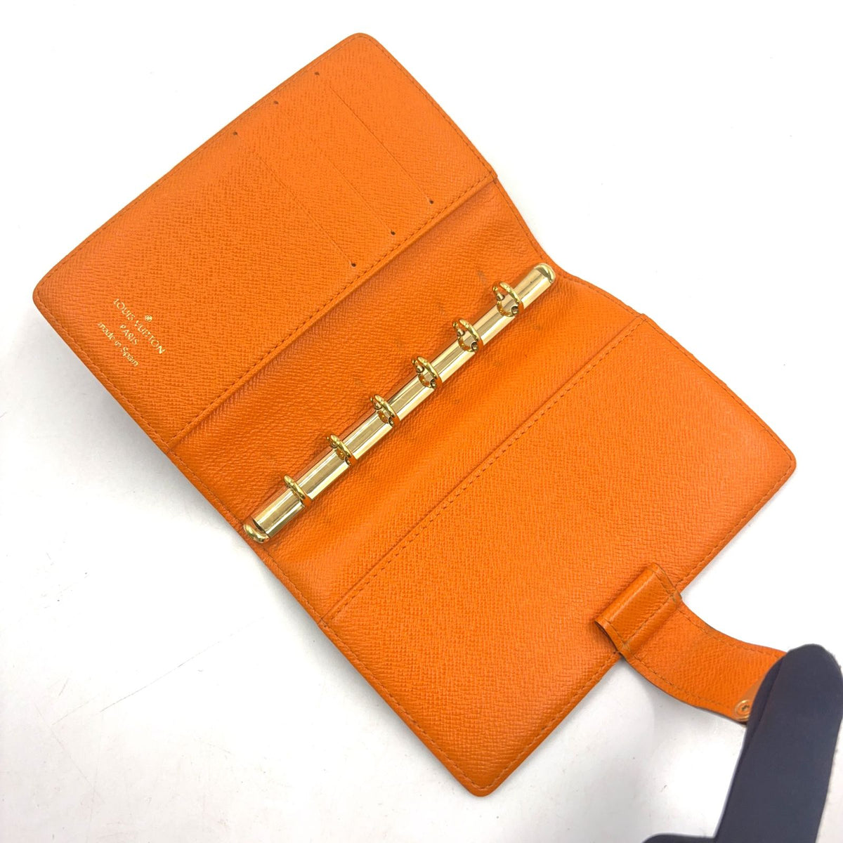 Louis Vuitton Agenda Koala PM Leather Orange Brown Cover Gold — view 3