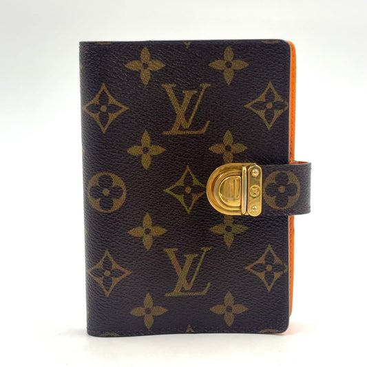 Louis Vuitton Agenda Koala PM Leather Orange Brown Cover Gold