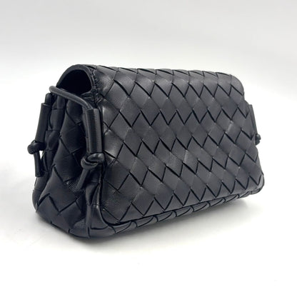 Bottega Veneta Notturno Leather Black Shoulder Bag Gold — view 2