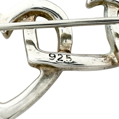 Tiffany & Co Triple Heart 925 Sterling Silver Brooch — view 6
