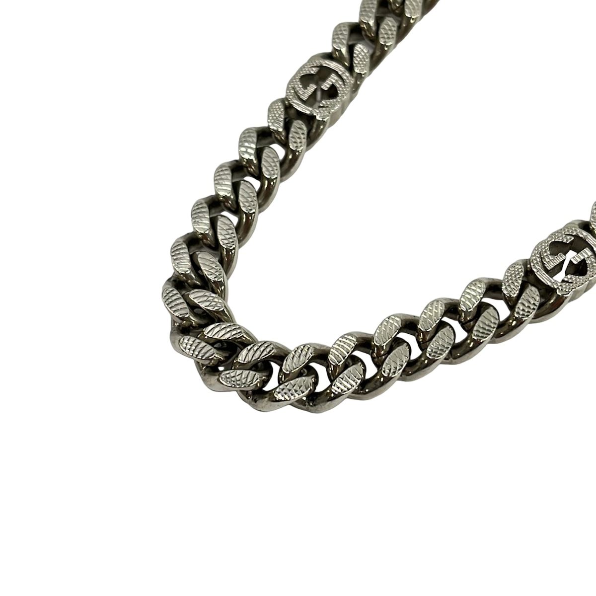 Gucci Necklace Silver Interlocking