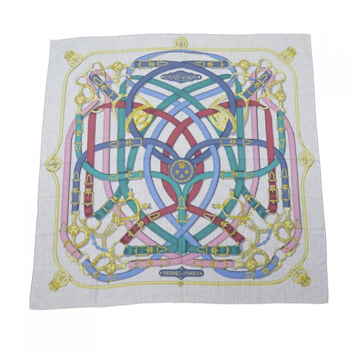 Hermes Cavalcadour Rayure Carre Geant 140 Shawl Scarf