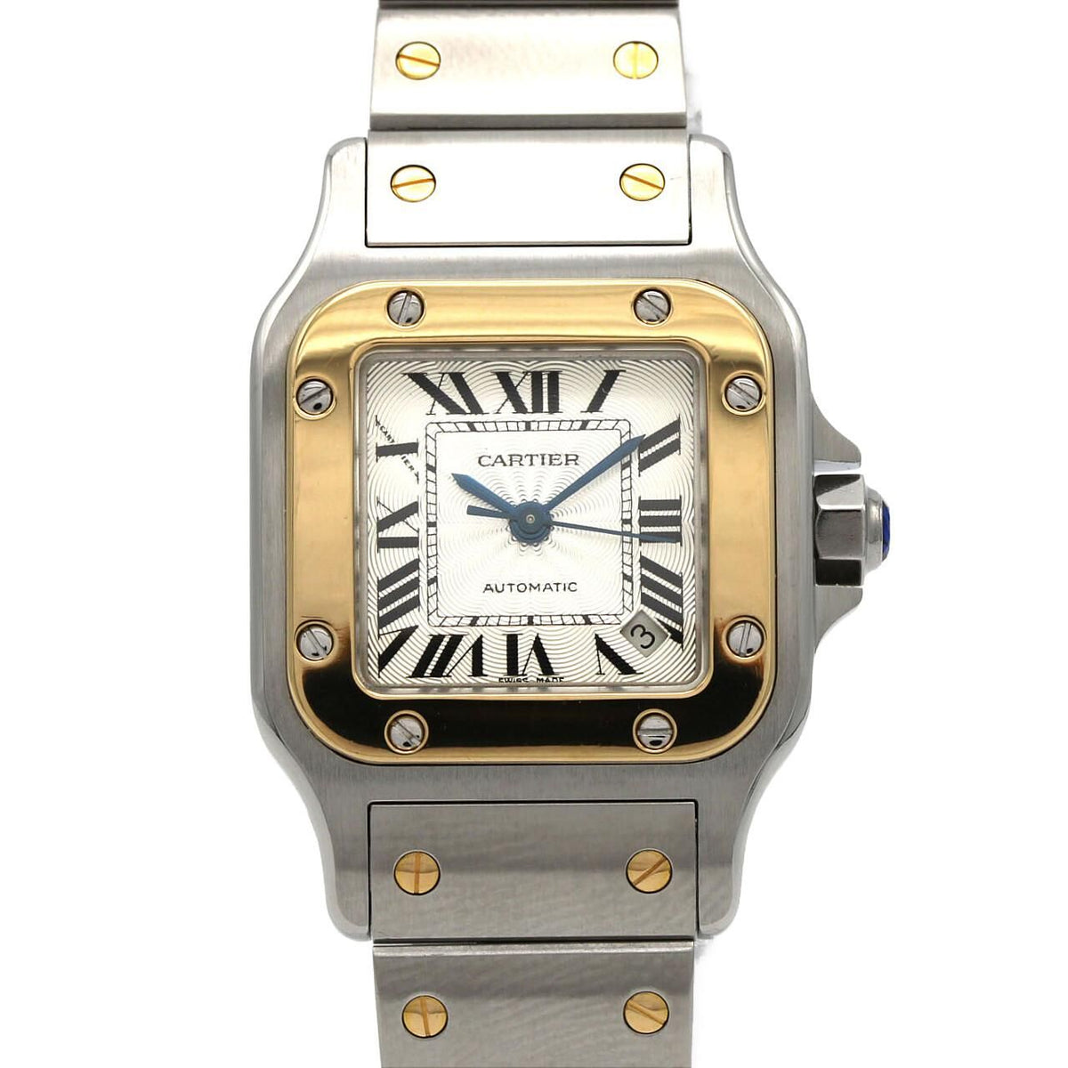 Cartier Santos Galbee SM Stainless Steel Yellow Gold Automatic