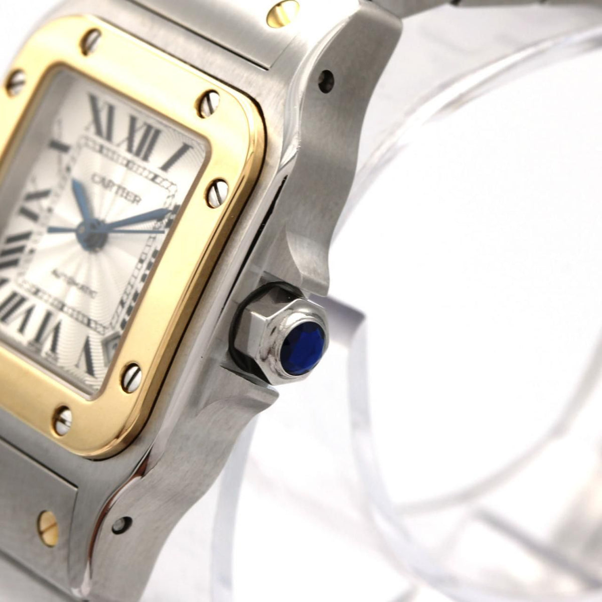 Cartier Santos Galbee SM Stainless Steel Yellow Gold Automatic — view 4