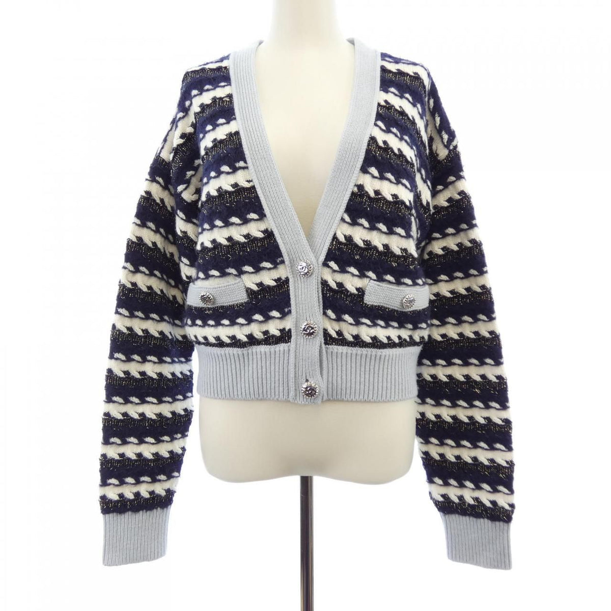 Chanel 22B Cardigan Navy