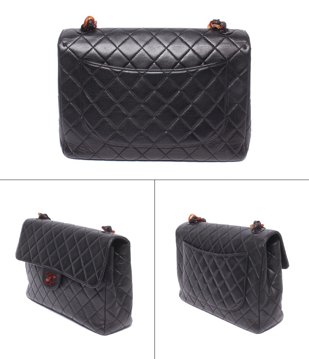 Chanel Chain Shoulder Bag Crossbody Gold Maxi Quilted Single Flap — view 2