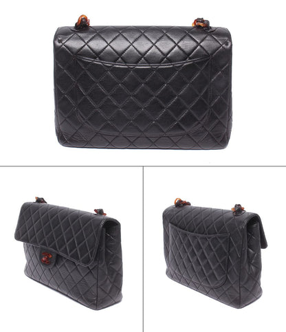 Chanel Chain Shoulder Bag Crossbody Gold Maxi Quilted Single Flap — view 2