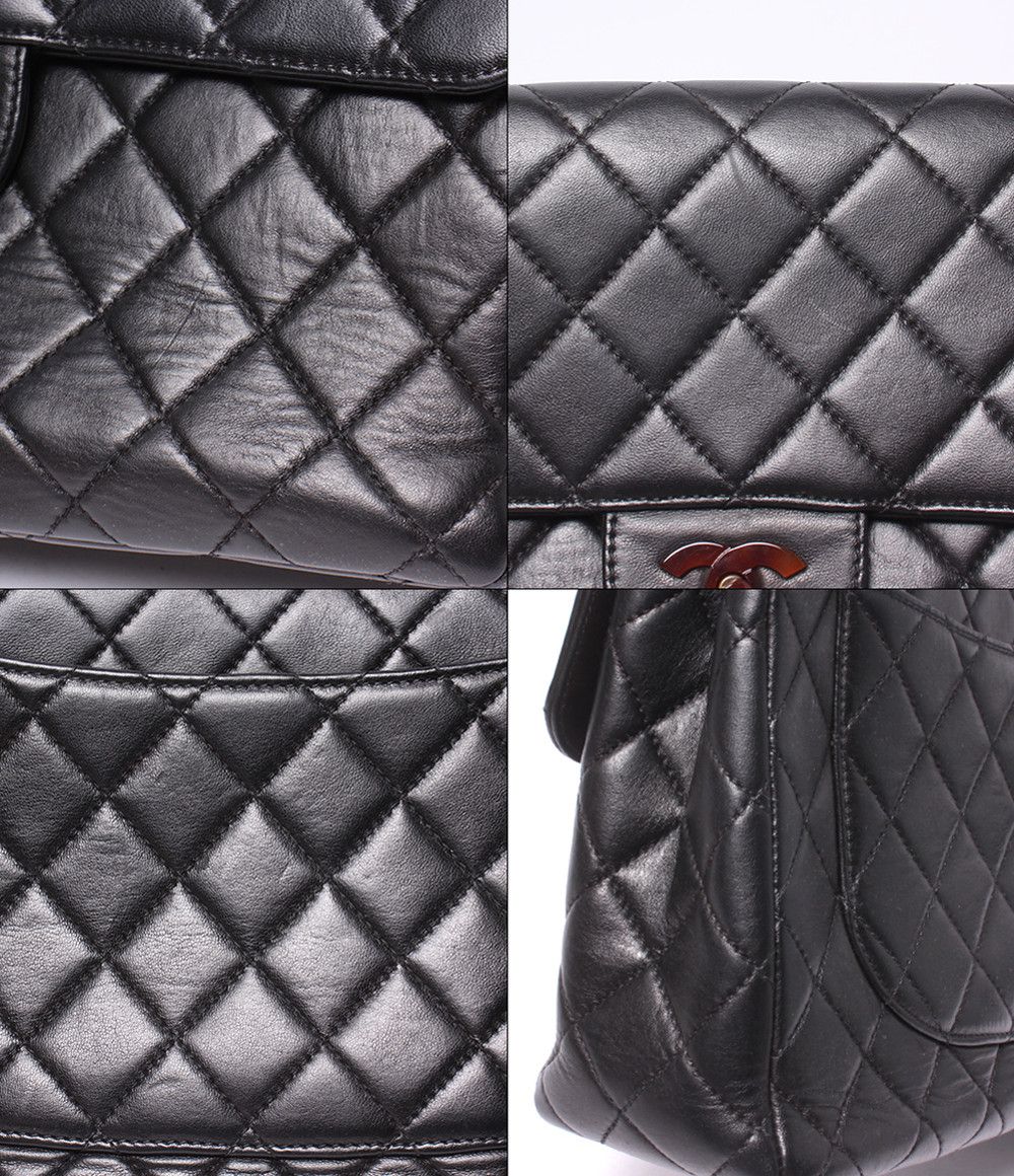 Chanel Chain Shoulder Bag Crossbody Gold Maxi Quilted Single Flap — view 7
