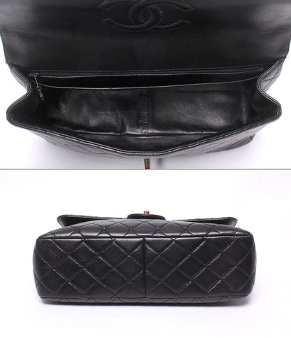 Chanel Chain Shoulder Bag Crossbody Gold Maxi Quilted Single Flap — view 3