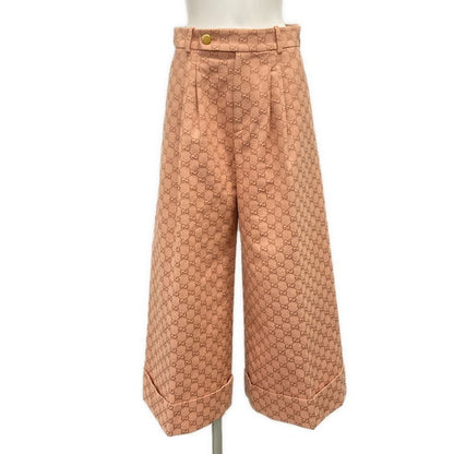 Gucci Pants Pink Wide Cotton 36