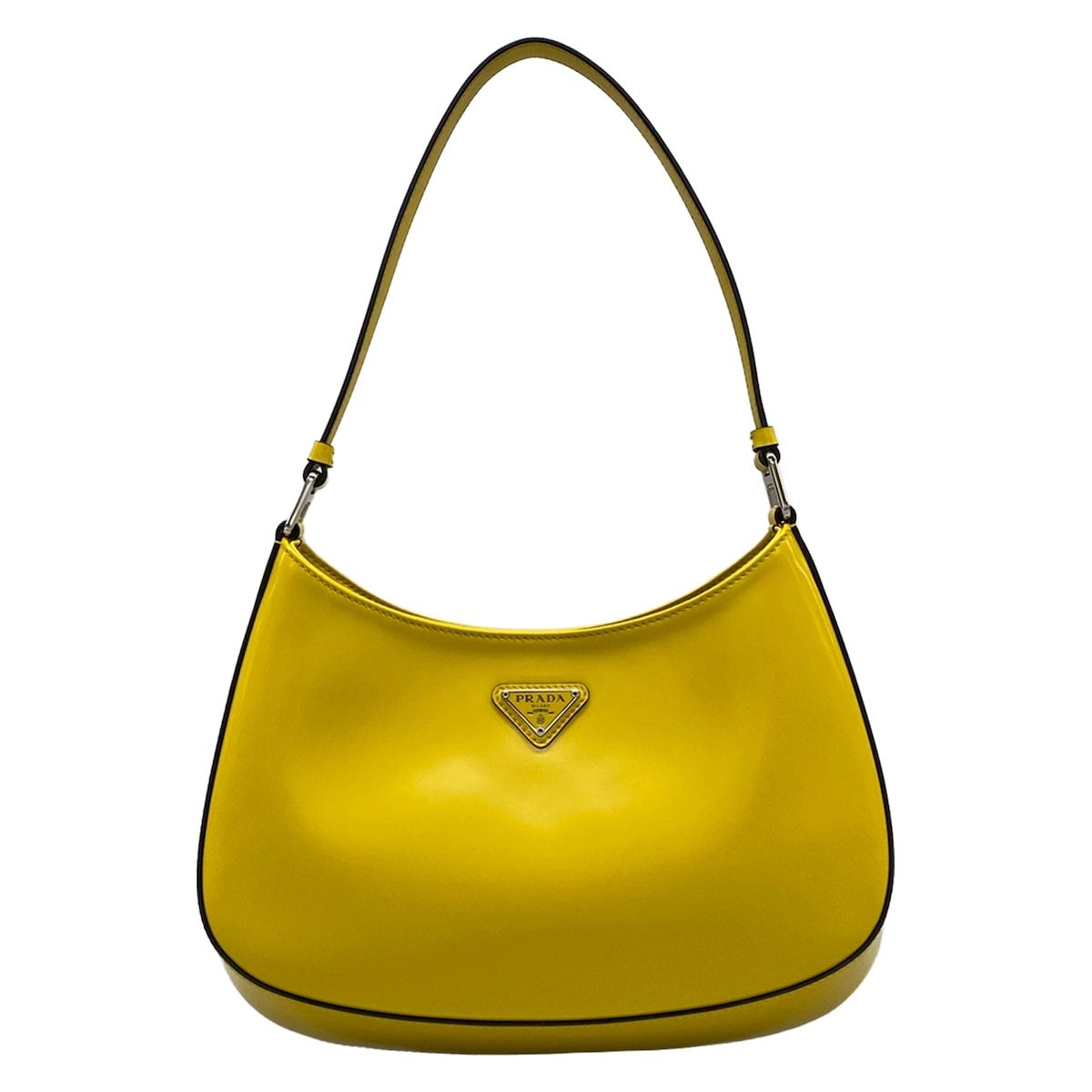 Prada Shoulder Bag Cleo Yellow Leather