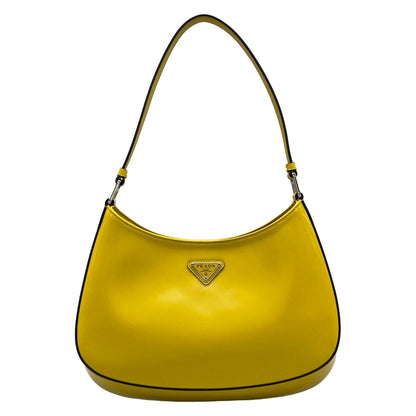 Prada Shoulder Bag Cleo Yellow Leather