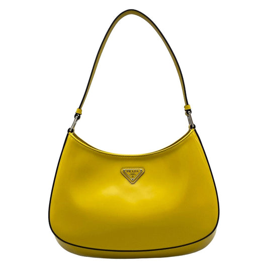 Prada Shoulder Bag Cleo Yellow Leather
