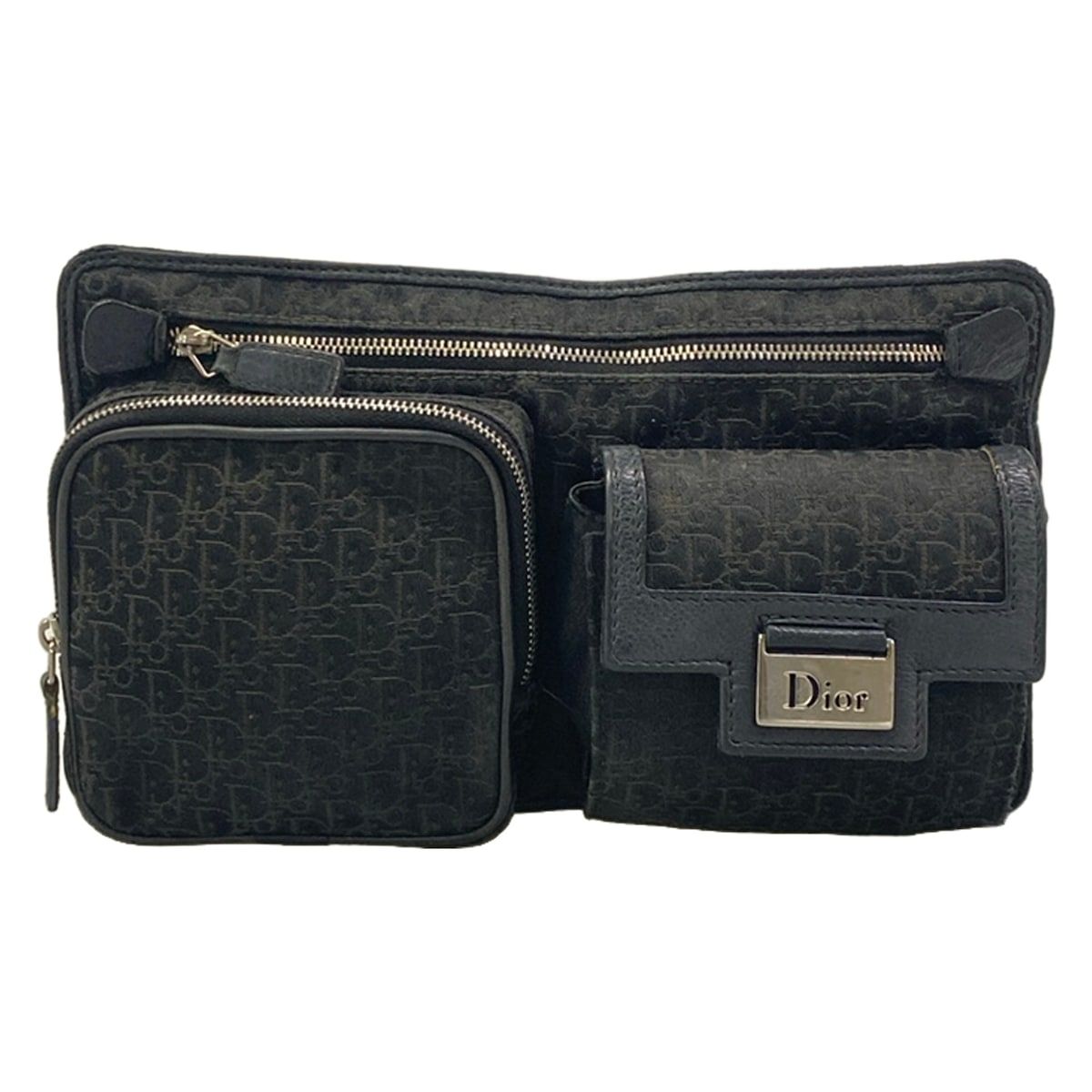 Dior Waist Pouch Street Chic Black Leather