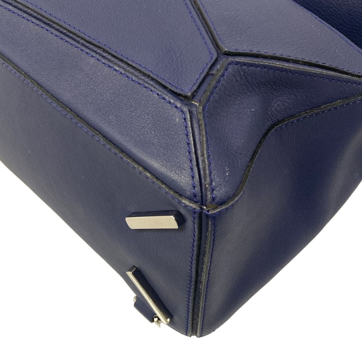 Loewe Handbag Puzzle Bag Medium Navy Leather — view 6